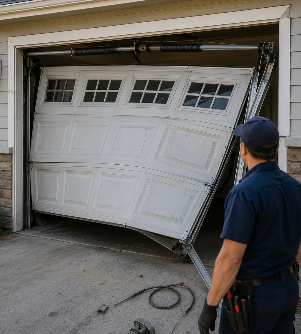 Professional emergency garage door repair service