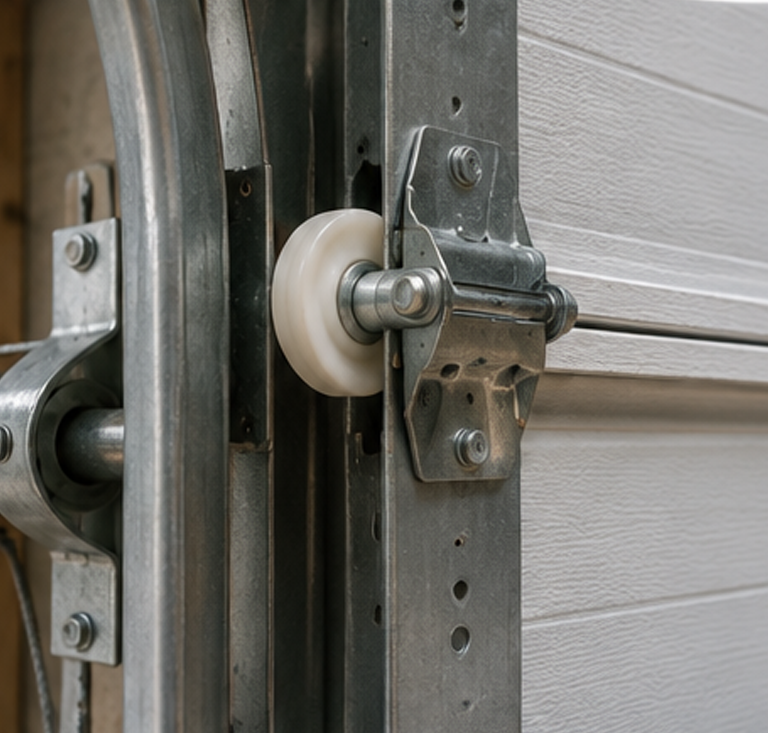 Garage door hardware maintenance