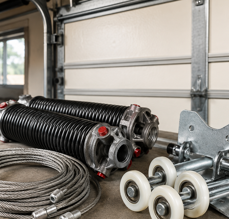 Garage door cables rollers and replacement hardware
