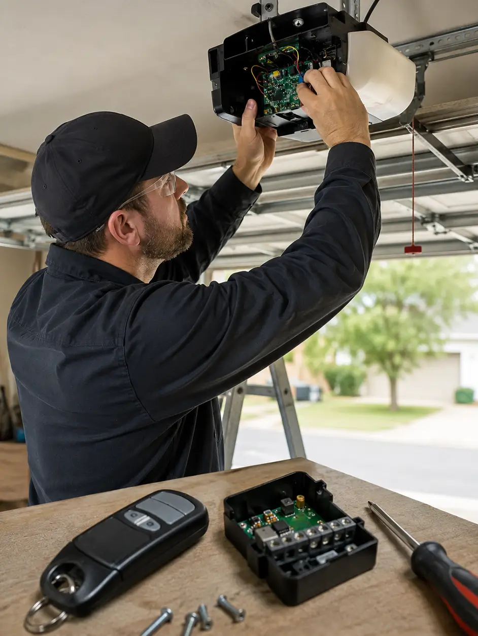 Professional remote garage door opener repair service