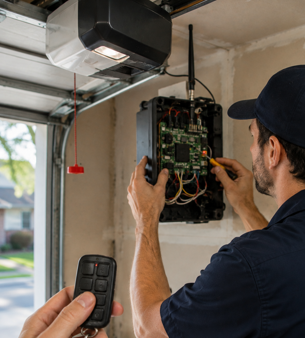 Professional remote garage door opener service